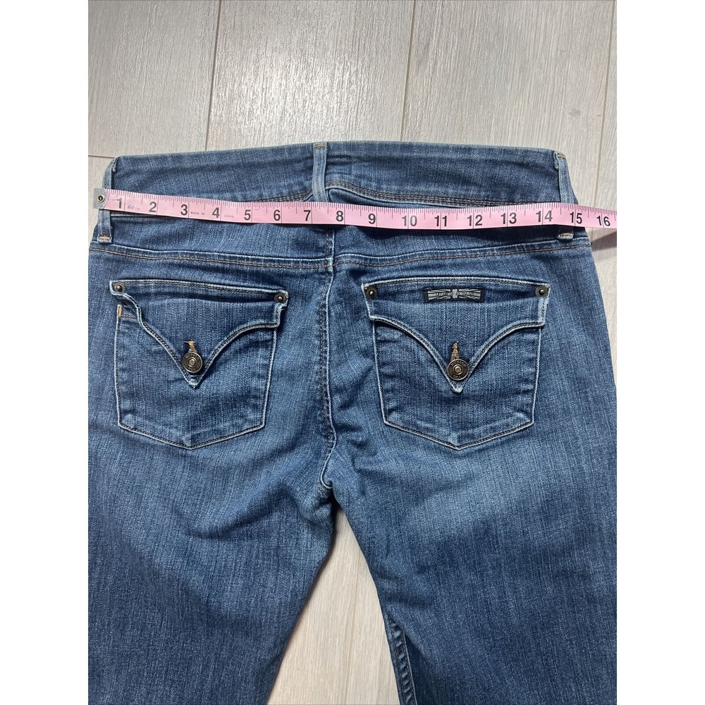 Hudson Womens Collin Mid Rise Skinny Jeans Medium Wash Flap Pocket Sz 28 - Picture 9 of 10